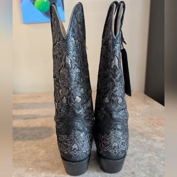 Shyanne Bittersweet Western Boots -Snip Toe - Genuine Leather Women's Size 7.5 - Picture 5 of 14